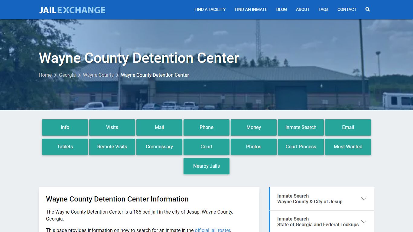 Wayne County Detention Center, GA Inmate Search, Information